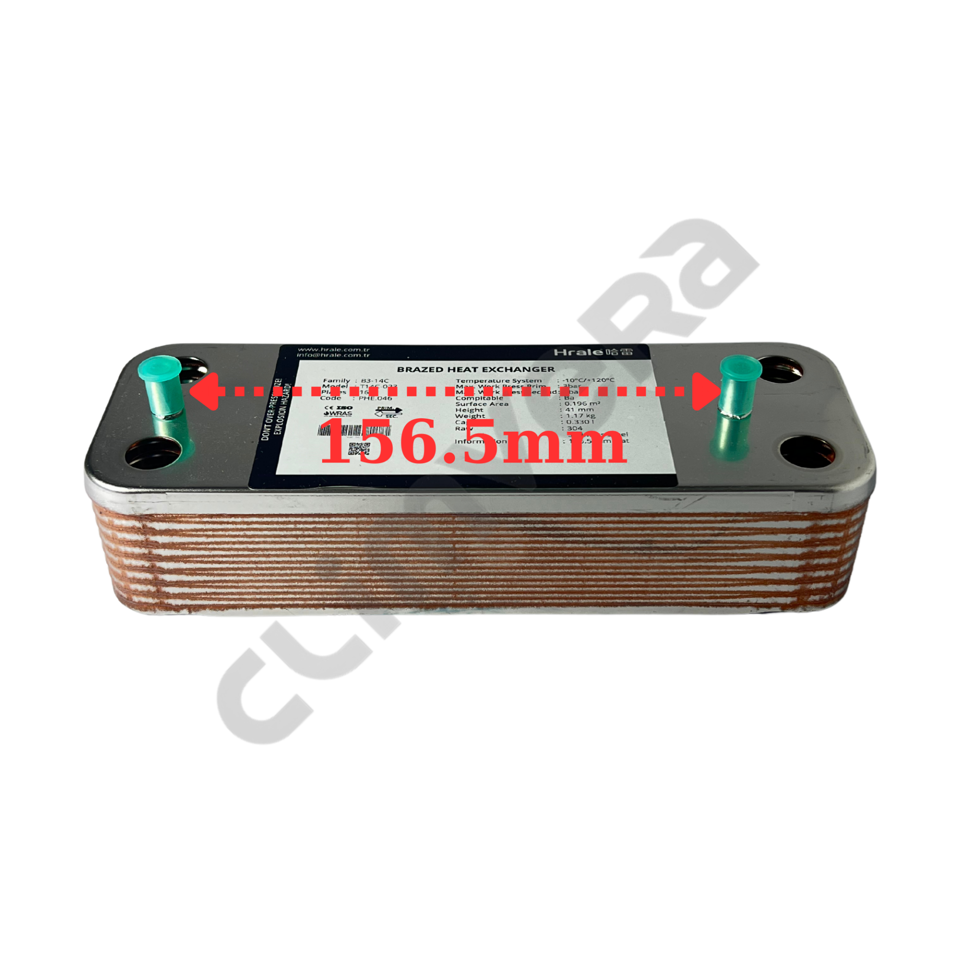 Hrale 156.5mm Düz 16P Baxi Plaka Eşanjör