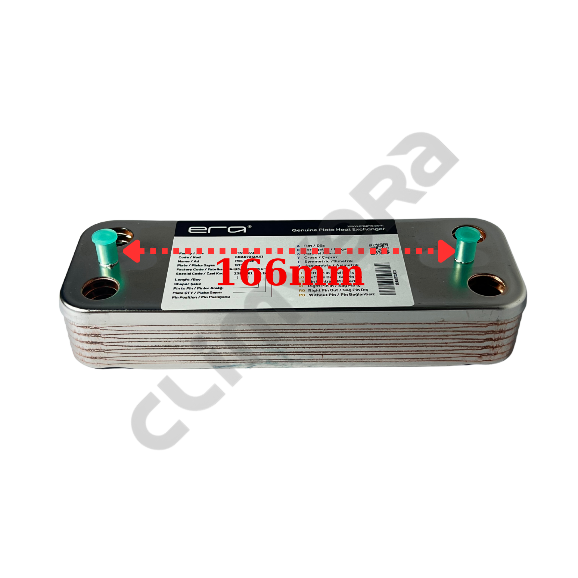 Era 166mm Düz 12P Demirdöküm Aden Plaka Eşanjör