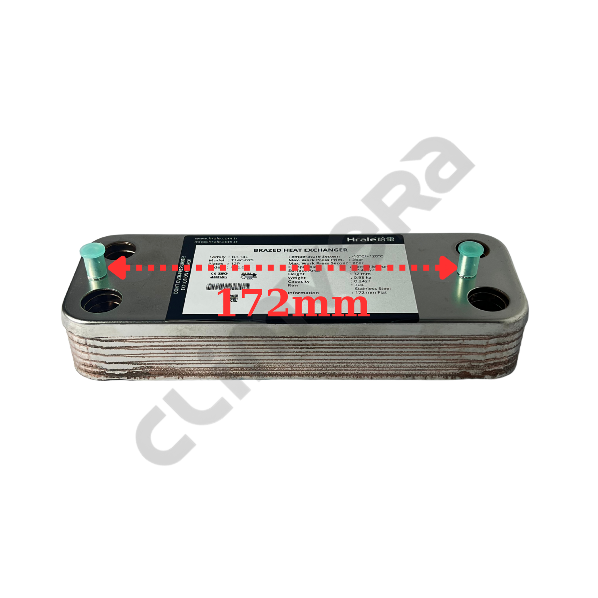 Hrale 172mm Düz 12P Demirdöküm Milenyum Plaka Eşanjör