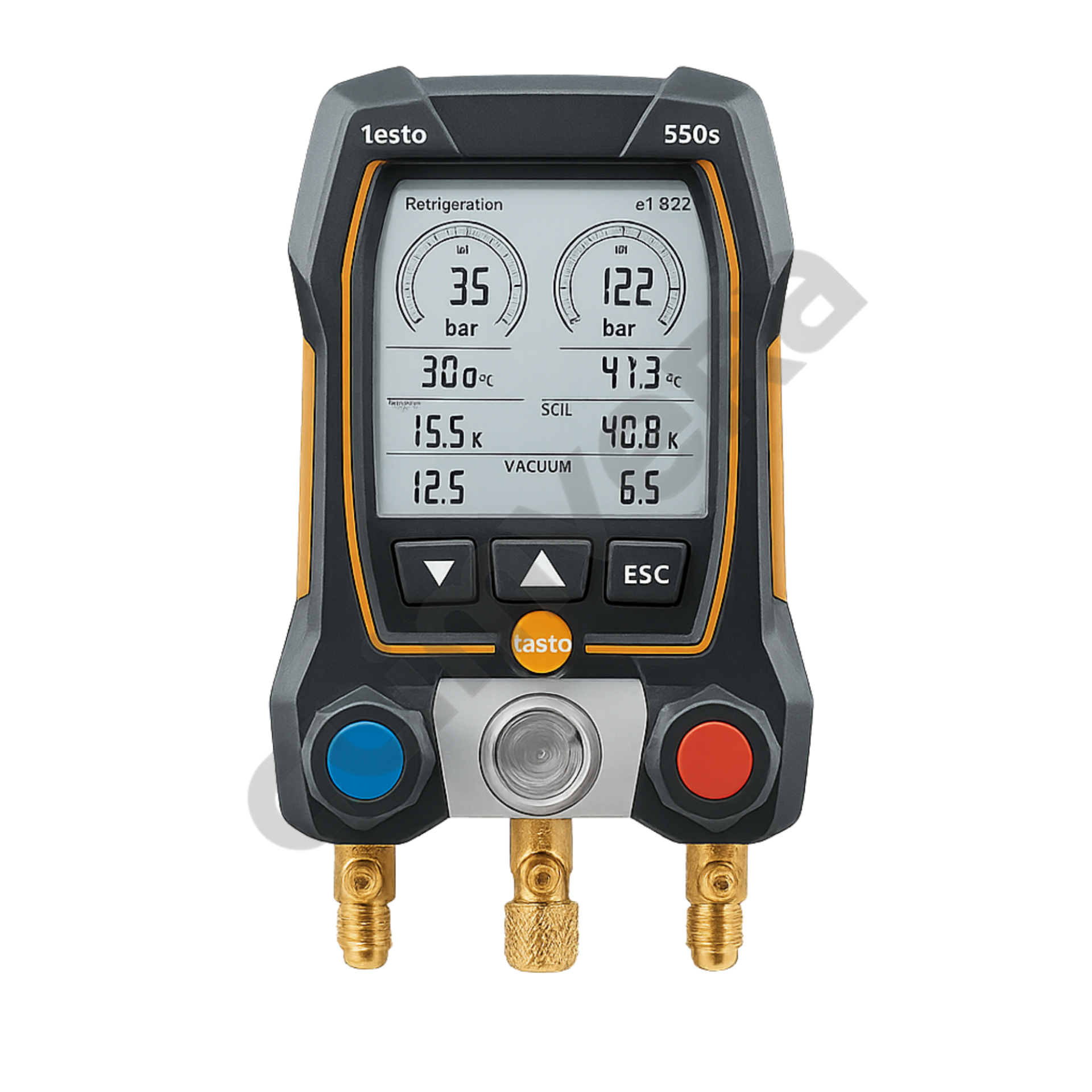 Testo 550S Dijital Manifold – Kablosuz Kelepçe Sıcaklık Probları ve Çantasıyla